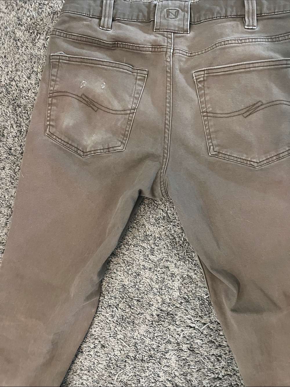 Noble Outfitters Men's Straight Jeans - Taupe Brown Classic Fit - Picture 11 of 12